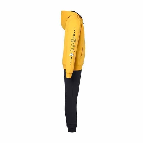 Ensemble - KAPPA - Logotyp - Gul - Borstad fleece - 95% bomull/5% elastan