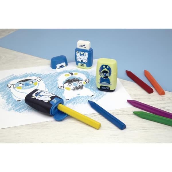 Plastipastel MAXI triangulär vaxkrita med 2 neonfärger 12 stycken
