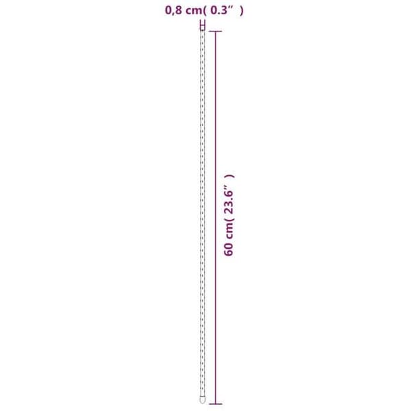 vidaXL Trädgårdsväxtstakar 30 st Grön 60 cm Stål 319367