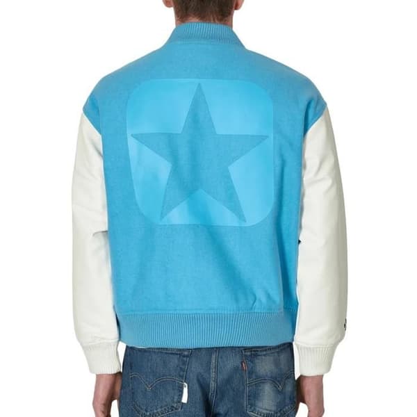 Turkos/Vit Herr Blouson Converse x FRGMT Varsity Jacka