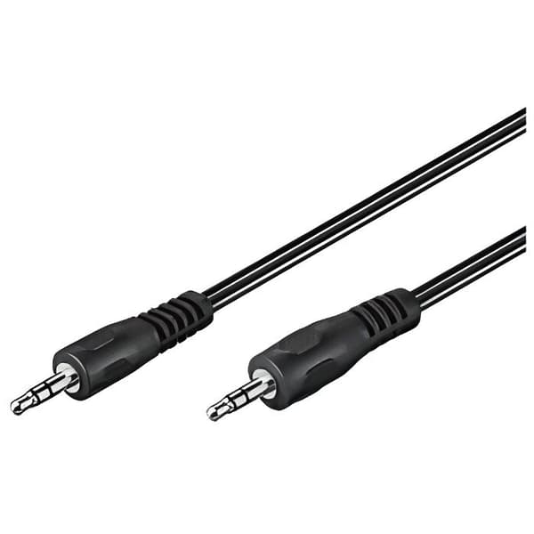 Jack 3,5 mm stereoljudkabel hane/hane, 2,5 m