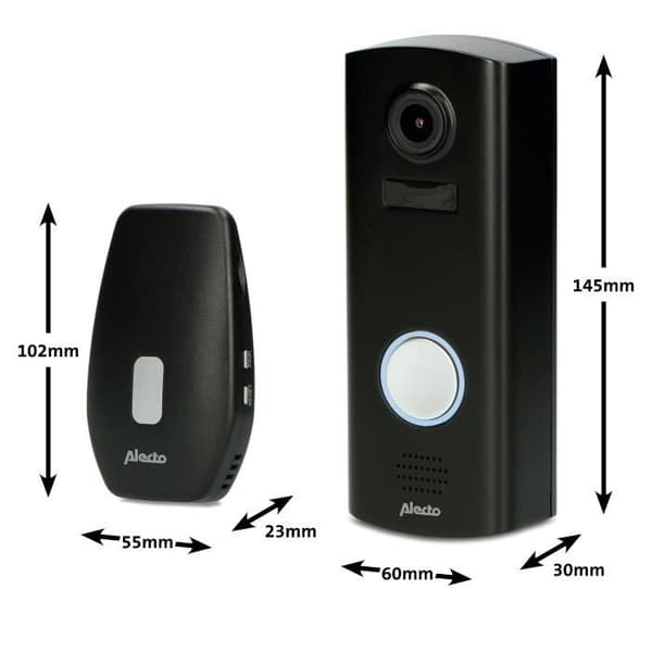 Alecto DVC600IP - Ringklocka med kamera Wi-Fi - Svart