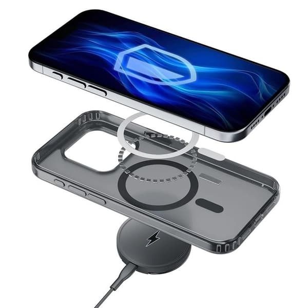 Coque 3mk Frosty MagCase för iPhone 16 Pro - Svart