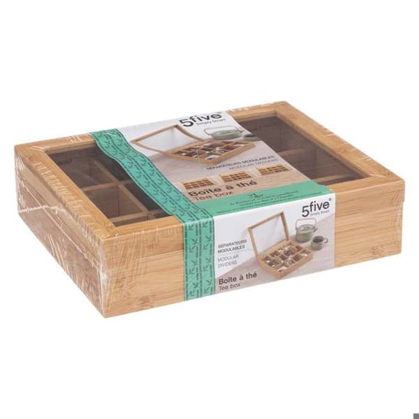 Teask med 12 fack i bambu - 5 five simply smart
