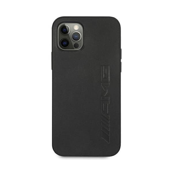 Läderfodral - MERCEDES - iPhone 12 Pro Max - Äkta läder - Svart - Stötskydd