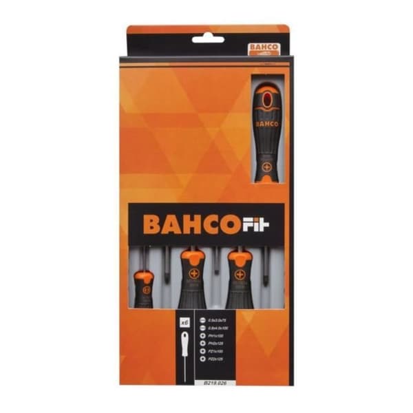 BAHCO Flat/PH/PZ skruvmejsel 6 st B219.026