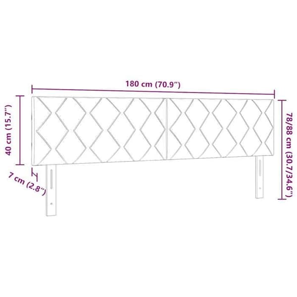 vidaXL Sänggavel Mörkgrå 180 cm Sammet 42007275