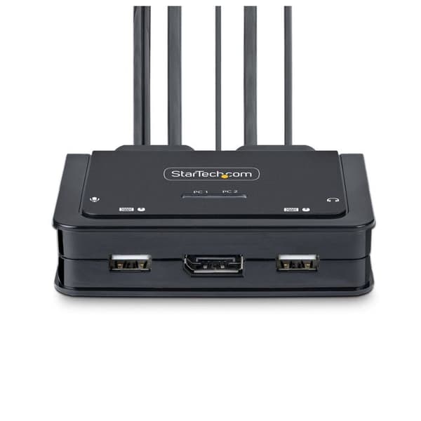 Hybrid USB-C DisplayPort KVM-switch 2 portar 4K 60Hz - STARTECH.COM