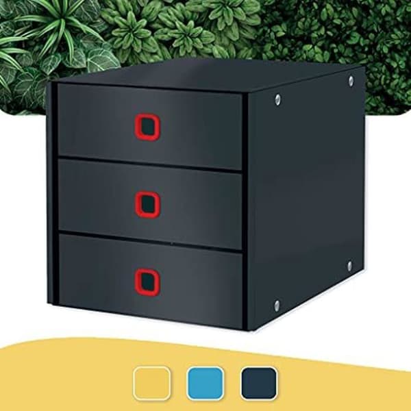 Förvaringslåda A4 - LEITZ - Click & Store - 3 Lådor - Grå - Seri Cosy