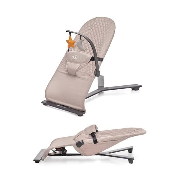 Fällbar babysäng - KINDERKRAFT - MIMI - Justerbart ryggstöd - Lekbåge - Beige