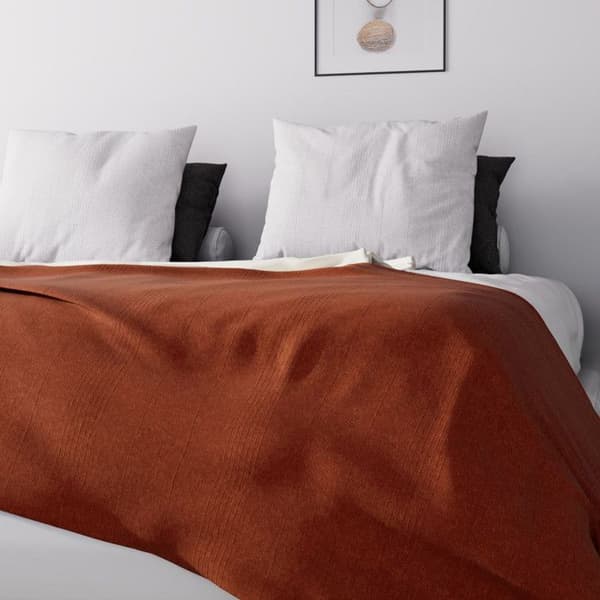 Säng- eller soffkast 220x240 cm ADELE tegel, av Soleil d'ocre