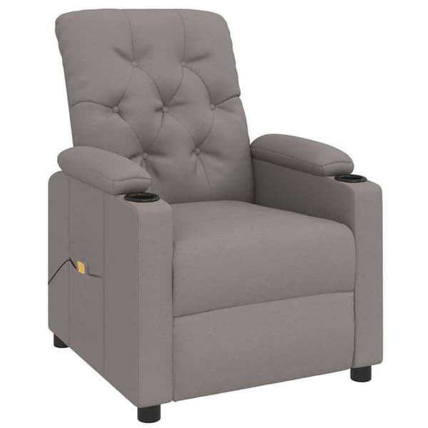 vidaXL Massagestol Taupe Tyg 339120