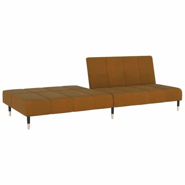 vidaXL 2-sits soffa med sängfunktion i brunt sammet 375882