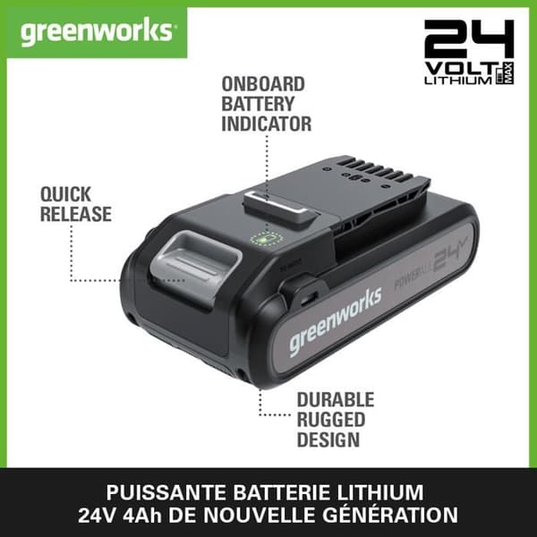 Batteri - Greenworks - 2940407 - Litiumjon - 770g - 8,5x6,5x16cm