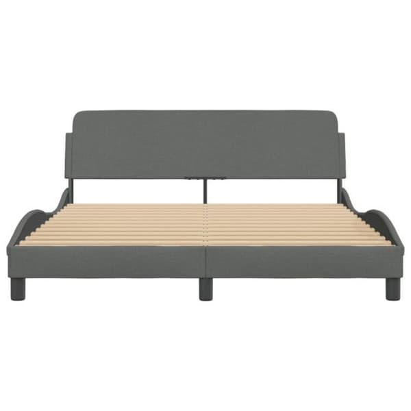 vidaXL Dover sängram mörkgrå 160x200 cm tyg 373206