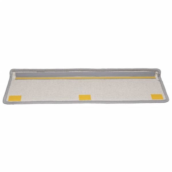 vidaXL Trapptäcke 15 delar 65 x 21 x 4 cm Grå Rektangulär kant 134575