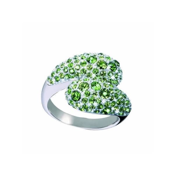 Ring - Glamour - GR33-07 - Silver - 19 mm - Green
