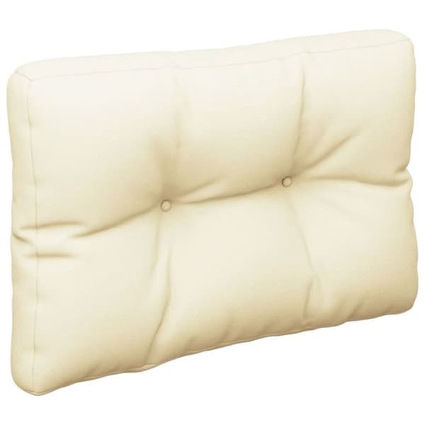 vidaXL Pallkuddar set om 2 kräm tyg 360669