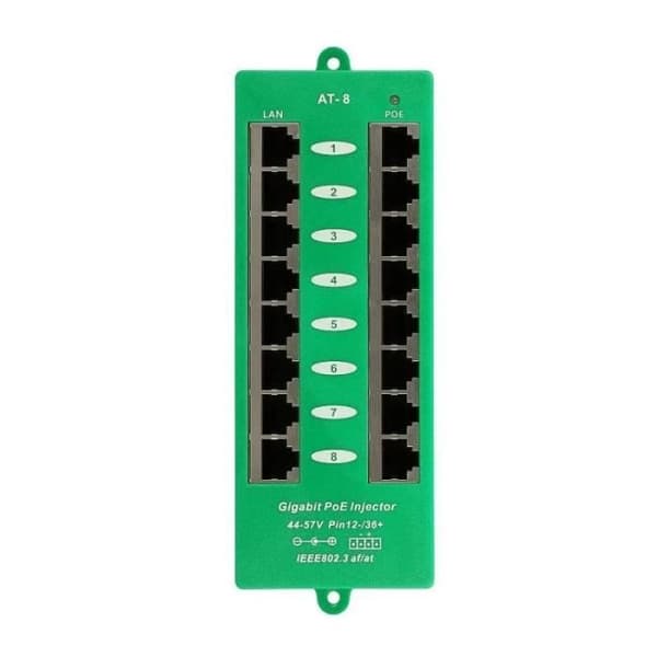 Extralink PoE Injector 8 portar Gigit - 5903148912561