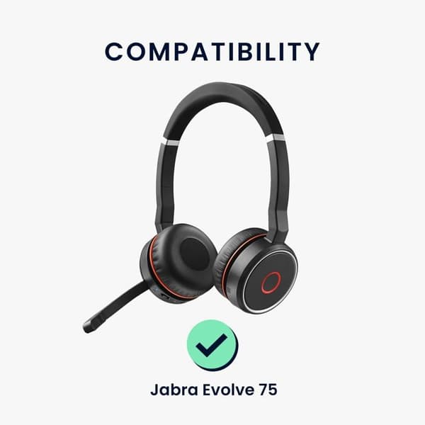 Kwmobile - Reservöronproppar för Jabra Evolve 75, svart