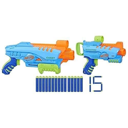 NERF ELITE JUNIOR ULTIMAT STARTSET, 2 BLASTERS, 15 NERF DART