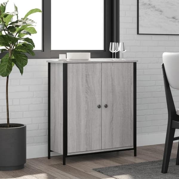 vidaXL Skänk Sonoma Grå 70x30x80 cm Konstruerat trä 835537
