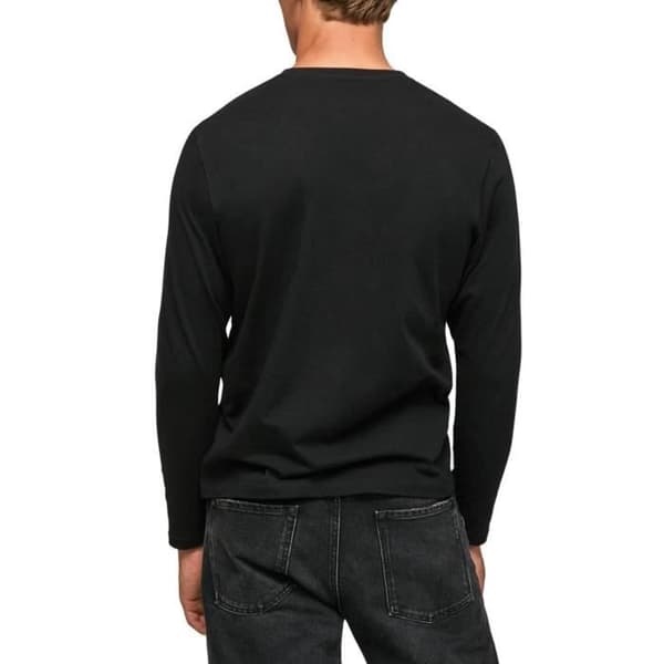 Pepe Jeans Eggo Lång Svart T-shirt för män