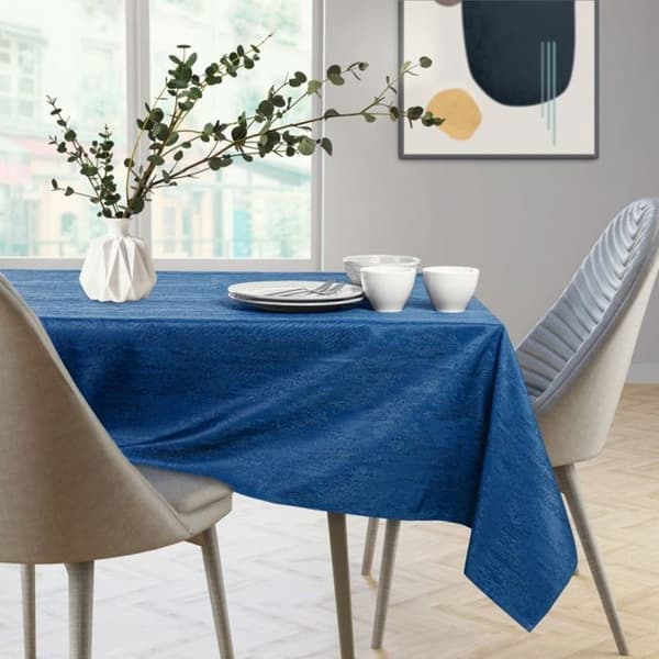 Bordduk - Vesta - indigo - diameter 110 cm - blank effekt