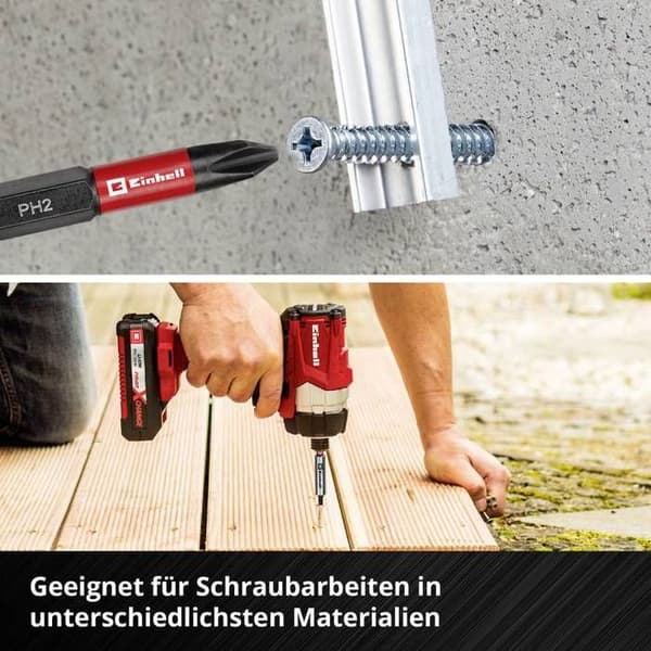 Einhell Slagskruvbits Väskset 11-delar 118673 1/4 (6.3 mm), PH, PZ, TORX, hexagonal
