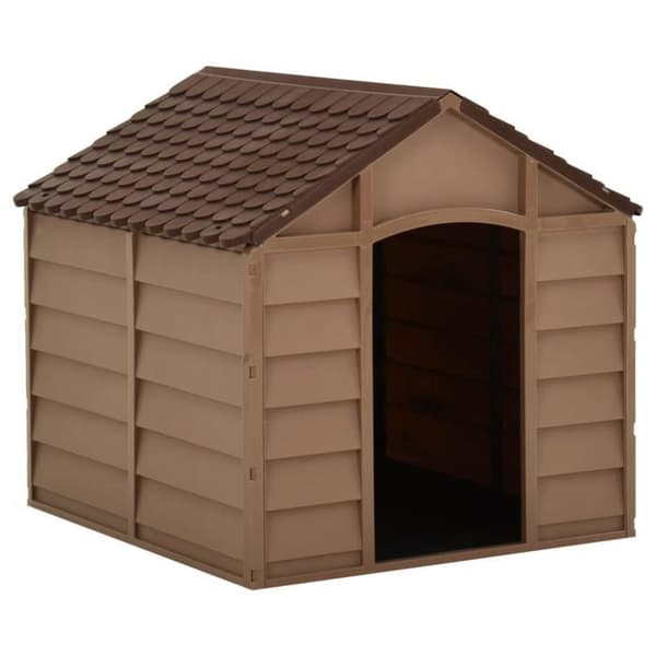 vidaXL Hundkennel Brun 71x71,5x68 cm PP