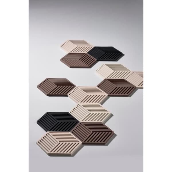 Underlägg - Hexagonöken - Silikon - Tål 250°C - Sand (beige)