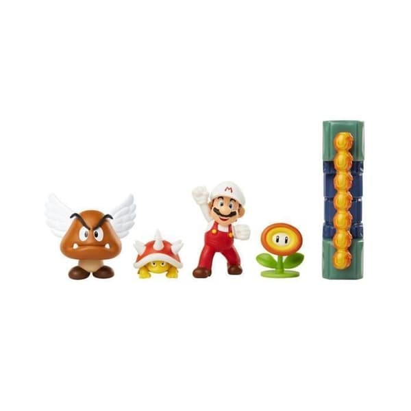 Super Mario Lava Castle Diorama Set samlarfigurer