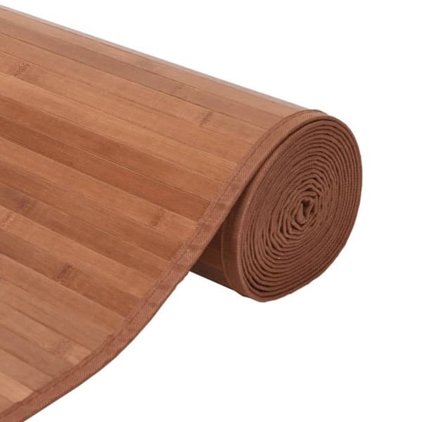 Rektangulär matta - VIDAXL - 60x100 cm - Naturlig bambu - Halkfri - Brun