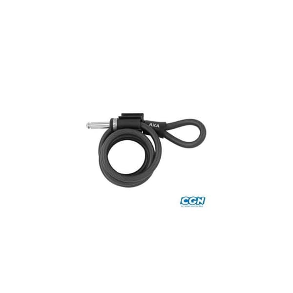 Cykellås - AXA - Kabel med öglor - 10 mm - 150 cm - Svart