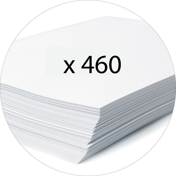 Pack med 20 A4 ringpärmar i polypropen - rygg 50 mm, ljusblå