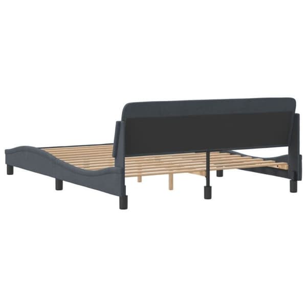vidaXL Dover sängram mörkgrå 160x200 cm sammet 373213