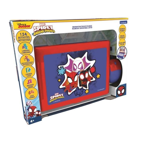 Bilingual Educational Computer Spiderman - LEXIBOOK - 124 aktiviteter