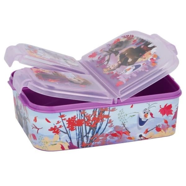 Matlåda - STOR - Frost - 3 Fack - Lila - Barn