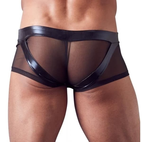 Boxer med Cockring - Sven Joyment - Svart - Elastisk tyll - Storlek M - Ring 5 cm