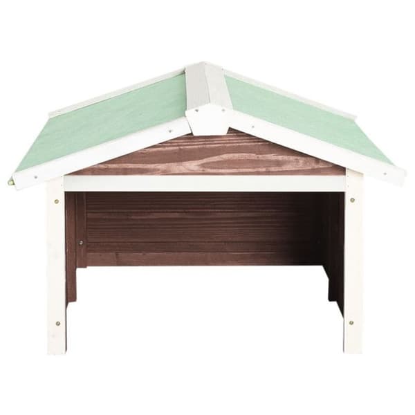 vidaXL Gräsklippare Garage 72x87x50 cm Mocka och vit gran 170880