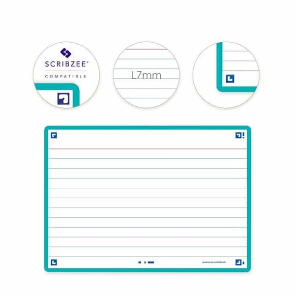 Fichers Bristol - Hamelin - 400133921 - 80 Fichers A6 - Mintgrön Ram - Hårdpapper