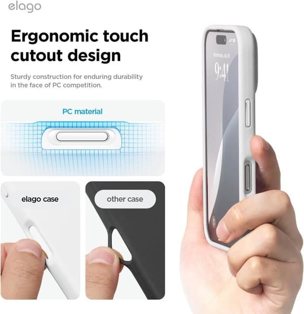 Elago Silikon MagSafe Fodral till iPhone 16 Pro Max, Vit