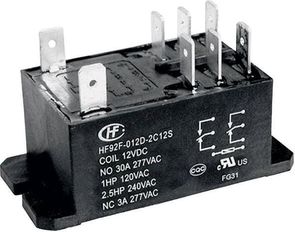 Hongfa elpanel - HF92F-024D-2A21S - Plug-in relä 24 V/DC 30 A 2 NO (T) 1 st(s)