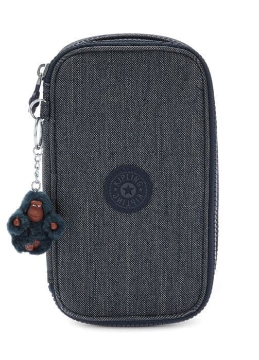 Pencilcase - KIPLING - 50 Pens Pennfodral M - Blå - Dragkedja - 9 elastiska slingor