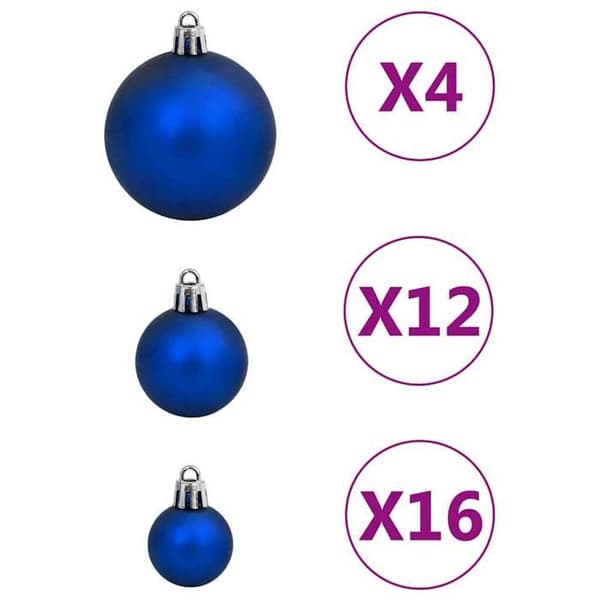 vidaXL Julkulor Set 111 delar blå polystyren 356118