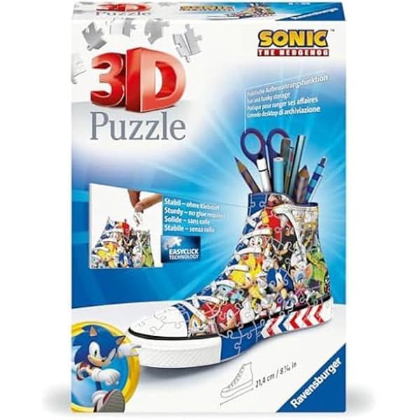 3D Pussel - RAVENSBURGER - Sneaker Sonic - 108 bitar - Pennhållare - Från 8 år