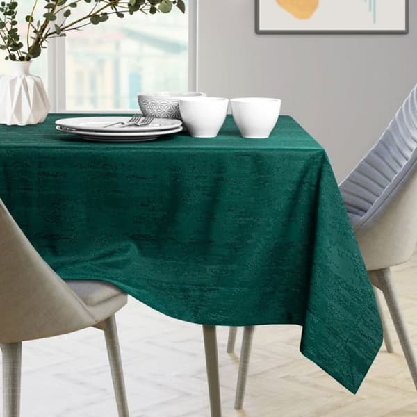 Bordduk - Vesta - Rektangulär 120x260 cm - Mörkgrön melerad - Fläckavvisande, polyester