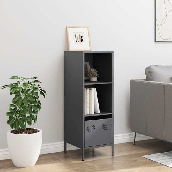 vidaXL Buffé hög antracit 35x39x103,5 cm stål 851378