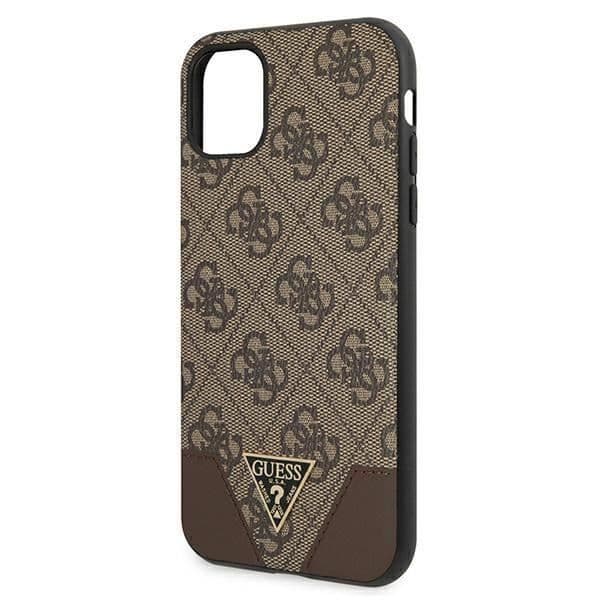 Guess 4G Triangle Collection - iPhone 11-fodral (brunt) - 3666339016302