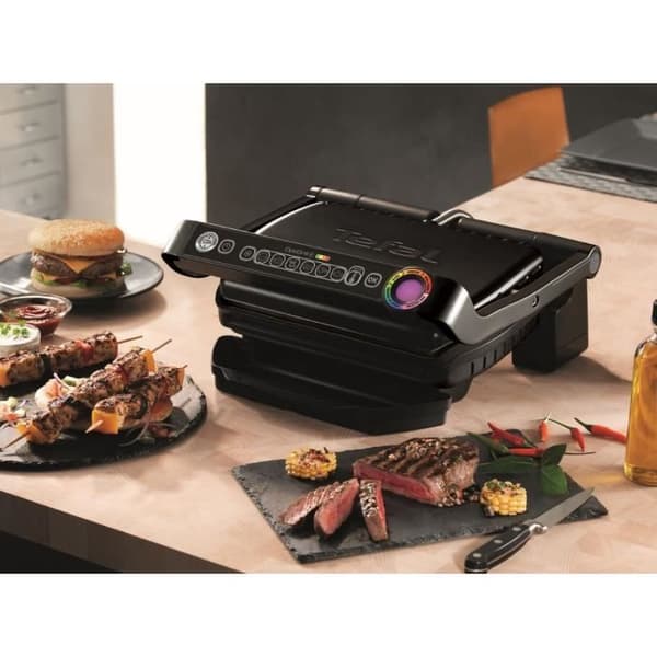 TEFAL GC7148 Optigrill Grill + Snaking&Baking - 2000 W - Svart / Rostfritt stål